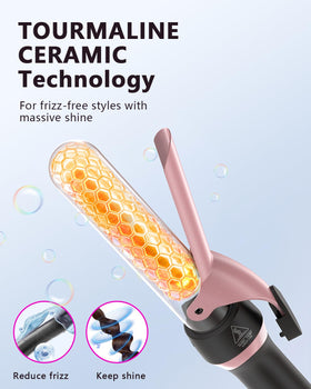 Santiway curling iron tourmaline ceramic barrel for smooth glide