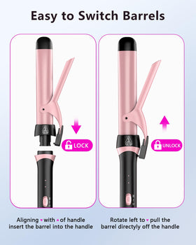 Santiway curling iron with upgraded clamp for secure hold on all hair types
