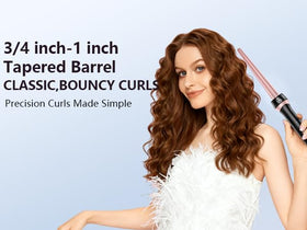 Santiway curling wand no-clamp design for easy wrap-and-release styling.