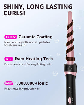 Santiway curling wand offers two temperature options for all hair types.