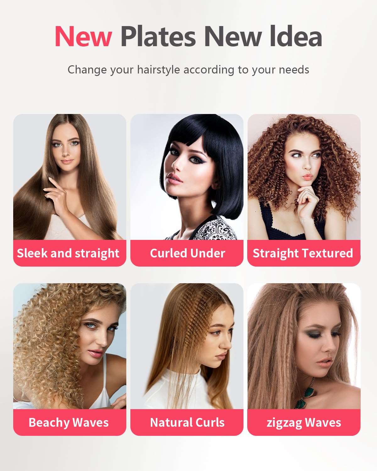 Tourmaline ceramic plates glide smoothly through hair with Santiway