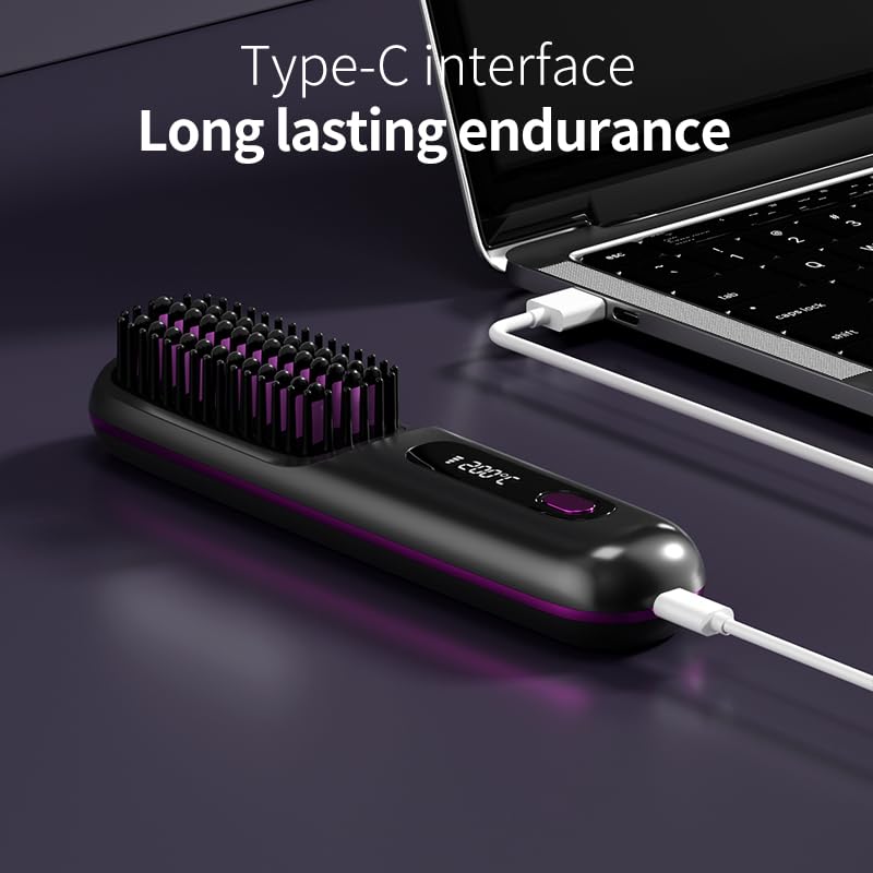 SANTVOLO cordless hair brush compact design fits easily in bags.
