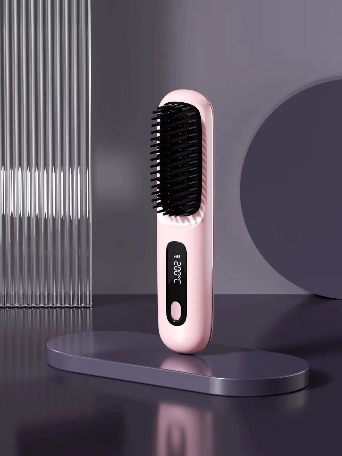 SANTVOLO cordless hair brush travel-ready design ideal for touch-ups away from home.