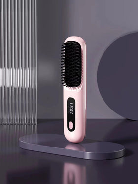 SANTVOLO cordless hair brush travel-ready design ideal for touch-ups away from home.