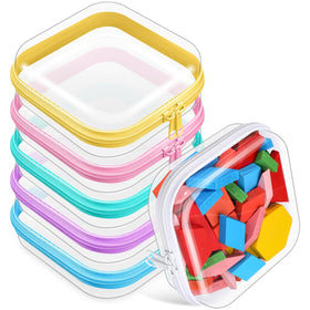 Sanwuta six-pack clear zipper cases for easy travel organization.