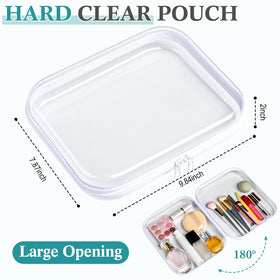 Sanwuta transparent makeup pouch keeps cosmetics visible and neatly organized