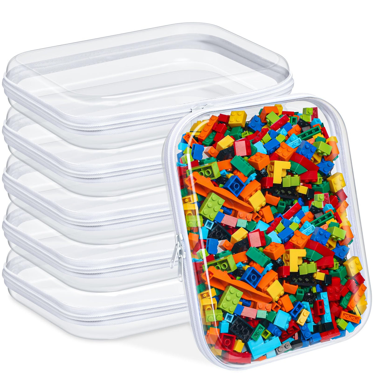 Sanwuta clear hard zipper case travel bag for quick access and organized packing
