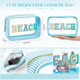 Sanwuta clear makeup pouch for easy item identification