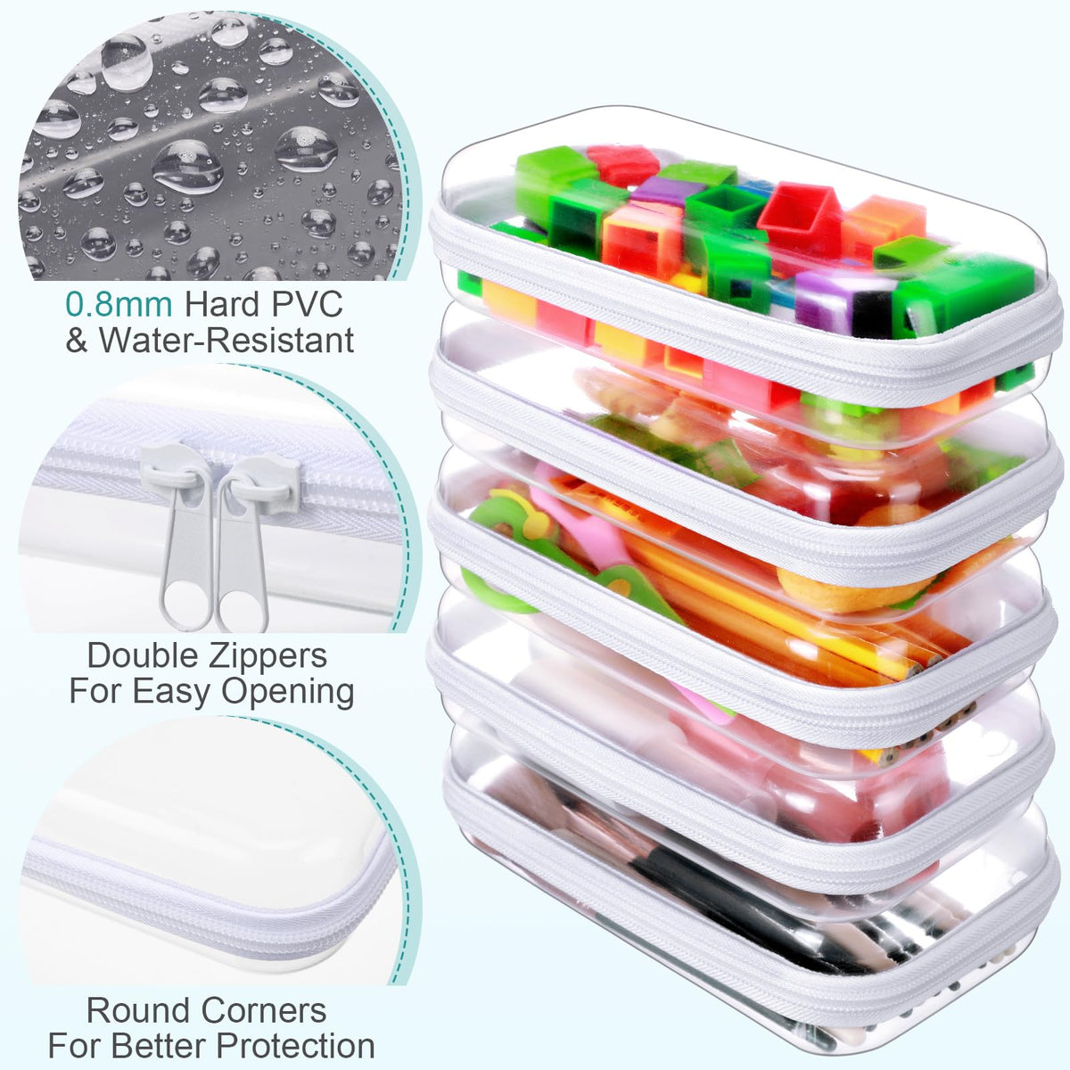 Sanwuta clear toiletry organizer pouch keeps essentials visible and protected.