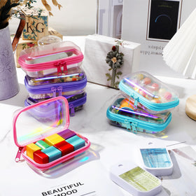 Sanwuta cosmetics zipper pouch; versatile for makeup and brushes.