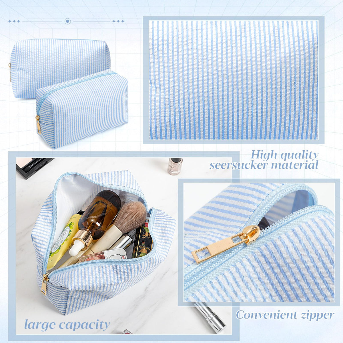 Sanwuta embroidery-friendly pouch suited for monograms and DIY gifts.