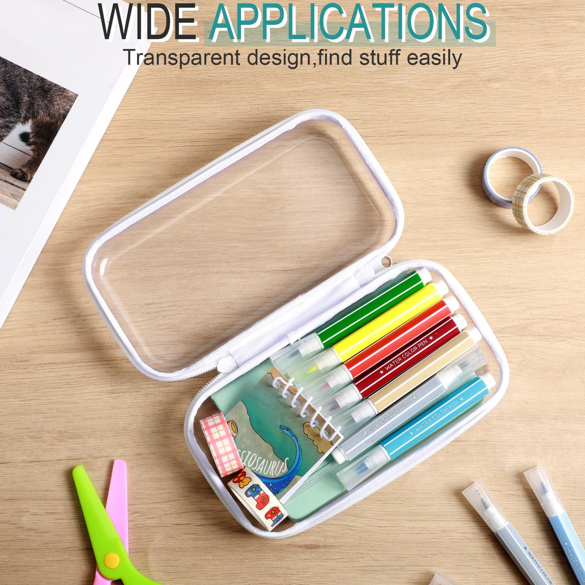 Sanwuta home organization bin clear helps tidy car and kitchen.