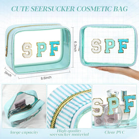 Sanwuta large-capacity clear makeup bag suitable for cosmetics and toiletries while traveling