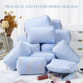 Sanwuta large 18x10x7cm cosmetic bag ideal for travel toiletries.