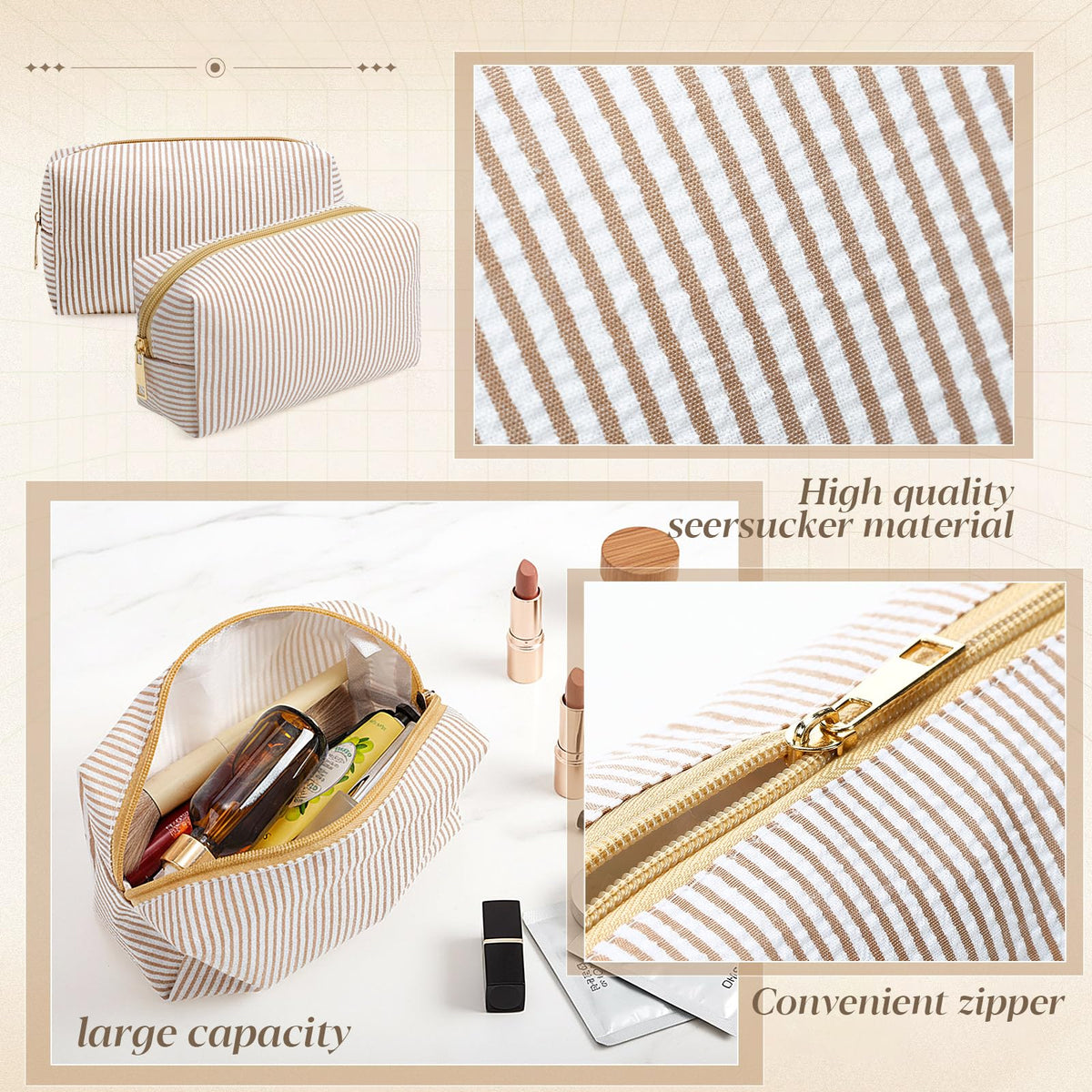 Sanwuta large travel makeup bag perfect for toiletries and skincare on trips