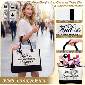 Sanwuta empowering quote tote inspires new beginnings every day.