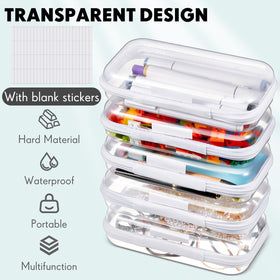 Sanwuta M clear zipper case with reinforced edges for daily use