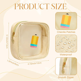 Sanwuta teacher appreciation gift bags with clear design and patches