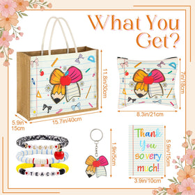 Sanwuta bracelets from the set featuring love, notebook, and pencil themes.
