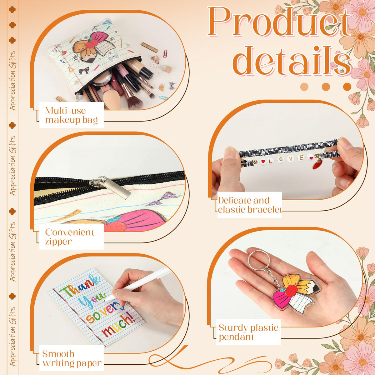 Sanwuta teacher gift set keychain complements daily routines and bags.