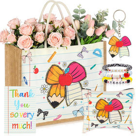 Sanwuta teacher gift set tote bag with ample space for books and daily essentials.