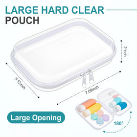 Sanwuta transparent makeup bag for quick item visibility.