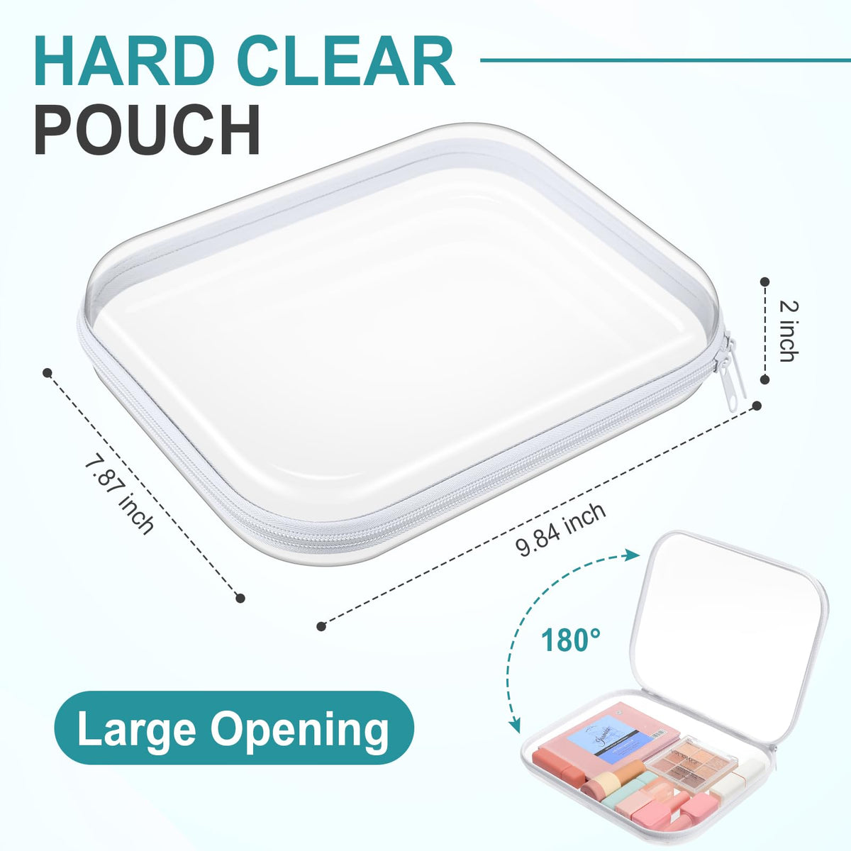 Sanwuta transparent pouch with stackable design for quick item access.