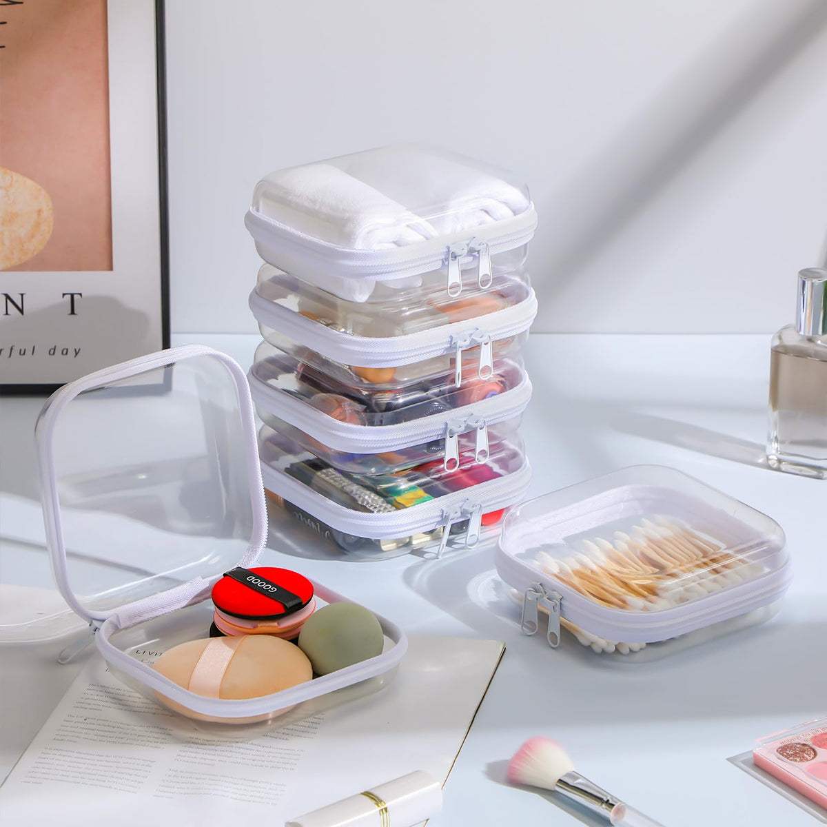 Sanwuta six-piece set arranged for convenient travel organization.