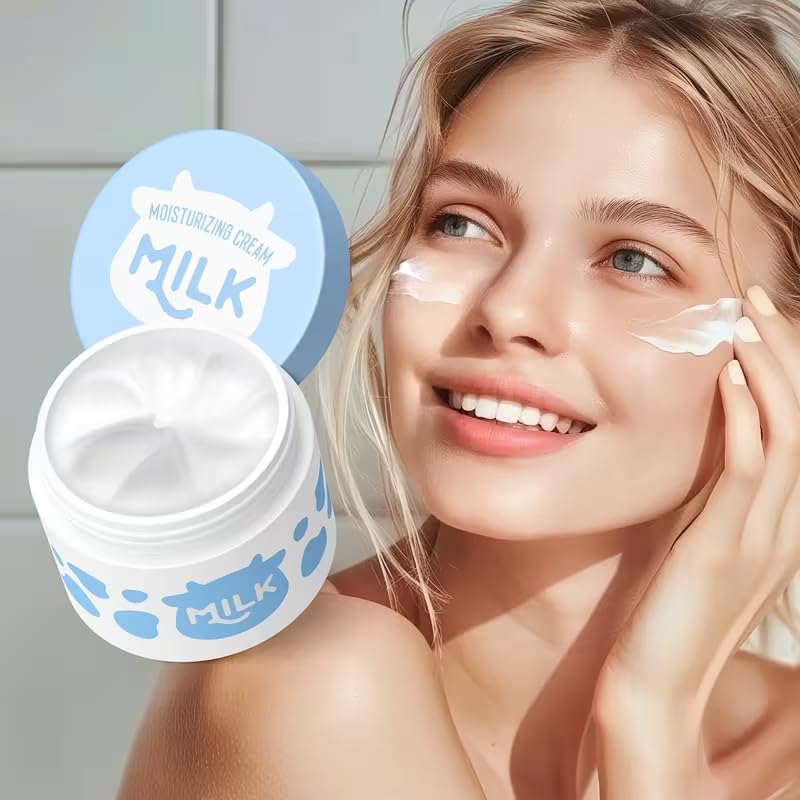 SANZHUAN Milk Skincare Set for Teens serum image emphasizes lightweight nourishment for fresh skin.