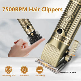 Saoilli cordless hair trimmer in use for clean beard and edge shaping.
