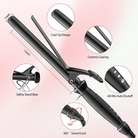 SAOSA curling iron with 30-second heat-up and five temperature options