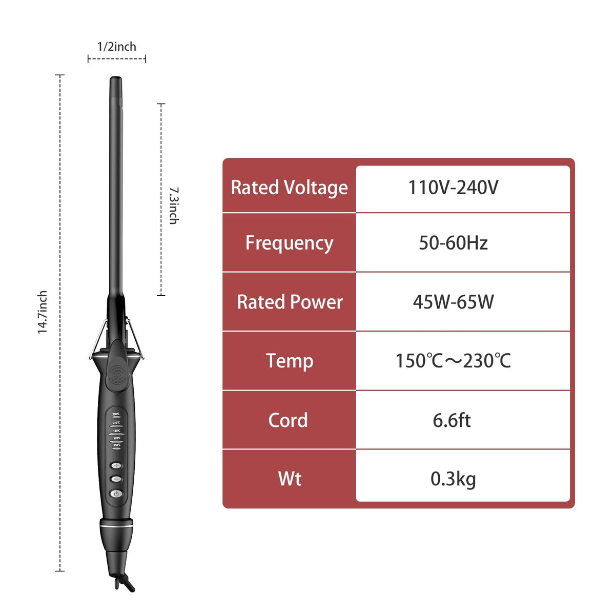 SAOSA dual voltage travel-friendly design for worldwide use.