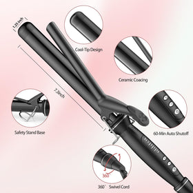 SAOSA curling iron heats quickly to 450°F for fast styling