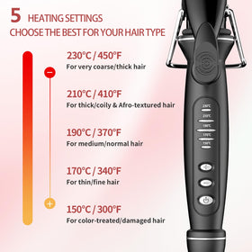 SAOSA features five temperature settings for different hair textures
