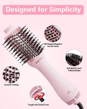 SAOSA nylon pin and tufted bristles to prevent knots during blowouts