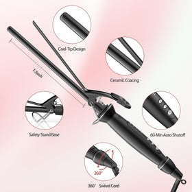 SAOSA tourmaline ceramic coating for smoother, shinier curls.