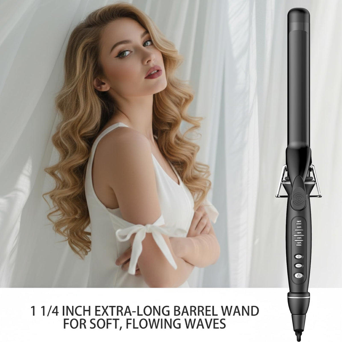 SAOSA curling iron highlighting tourmaline ceramic coating for smooth heat