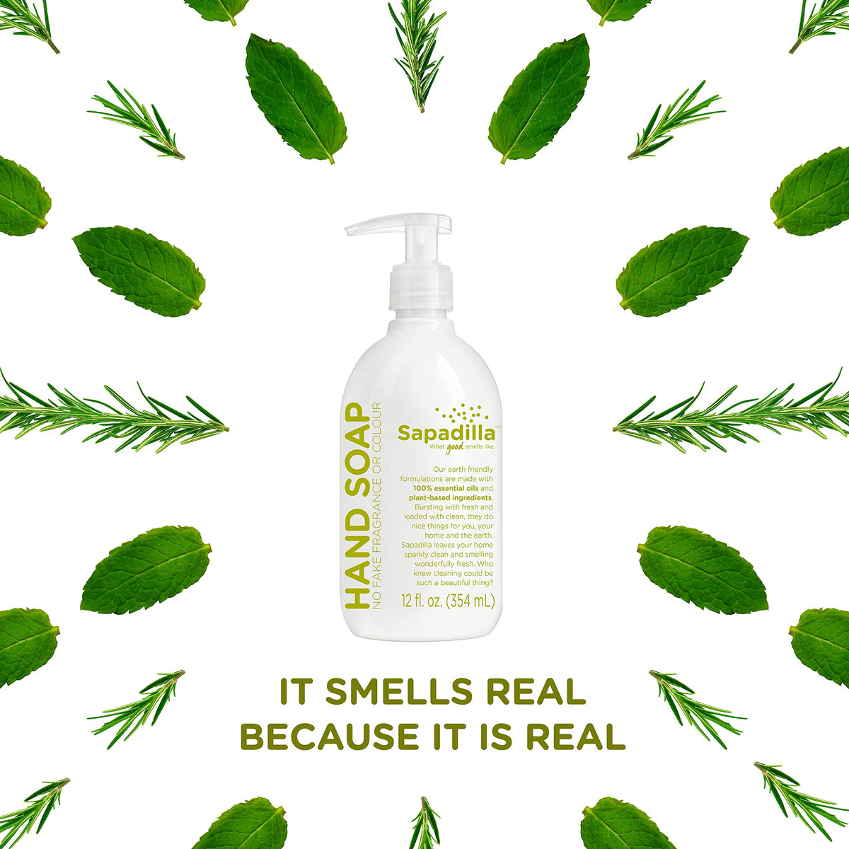 Sapadilla biodegradable formula highlighting earth-friendly, plant-based ingredients.