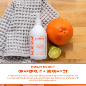 Sapadilla eco packaging highlighting biodegradable, plant-based formula.