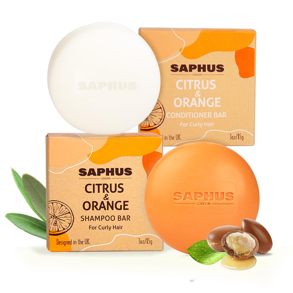 SAPHUS Argan Oil Bar Shampoo close-up with rich lather highlighting hydration and shine.