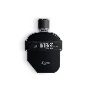 Sapil Intense Noir bottle closeup showing premium packaging and branding