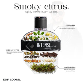 Sapil Intense Noir citrus opening highlighting fresh top notes