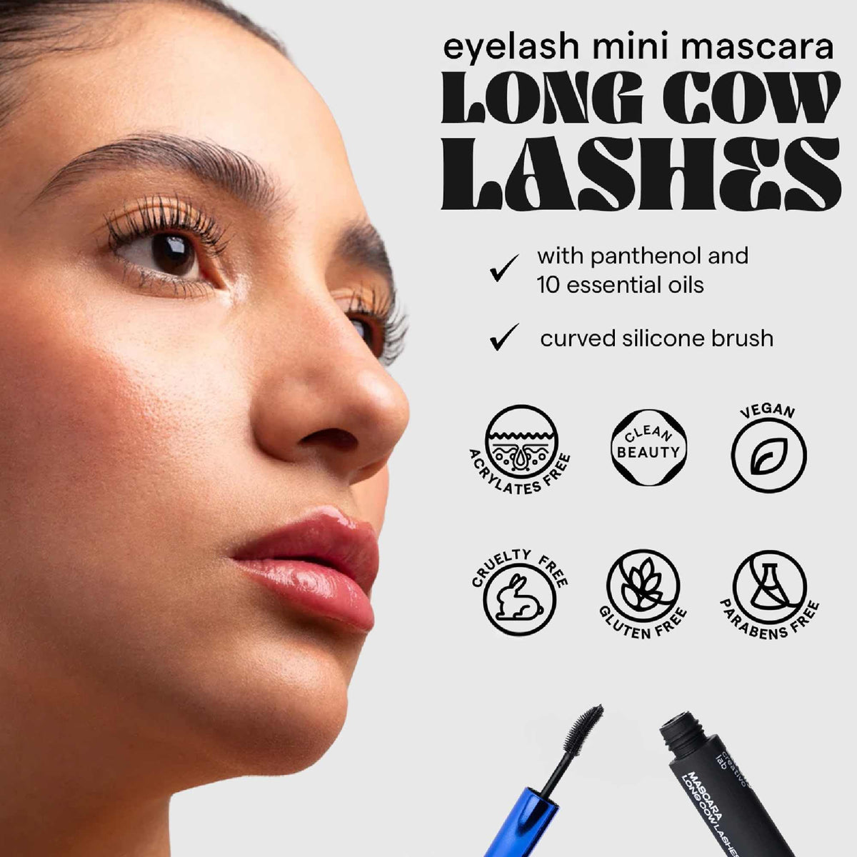 SARELLY mascara demonstrating buildable volume for drama
