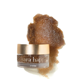 Texture close-up shows fine sugar crystals for gentle exfoliation