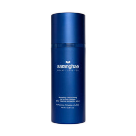 Saranghae Premium Oil Cleanser bottle on white surface shows gentle cleansing