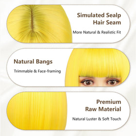 Sarannala Bob Wig cap size range 19-23 inches suits most heads