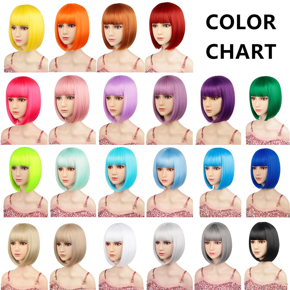 Sarannala Bob Wig for Halloween costumes and cosplay looks