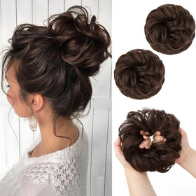 Sarla 2pcs messy bun packaging: quick, stylish upgrade on the go.