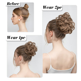 SARLA dirty blonde color option complements outfits in various lighting.