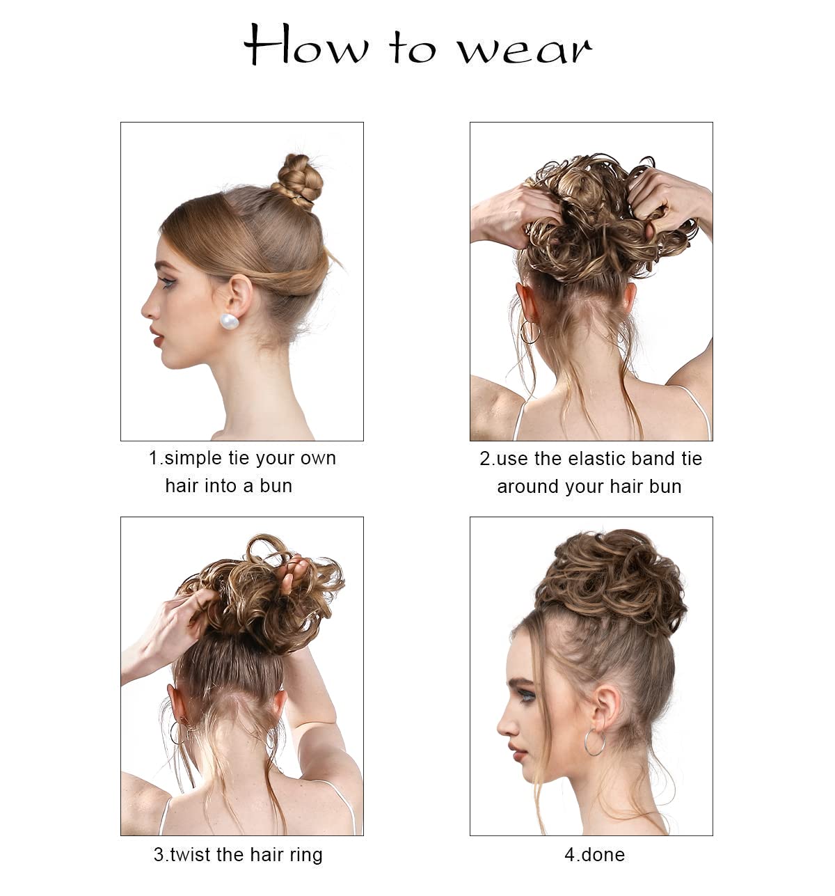 Sarla easy-style method: wrap and secure for instant fuller bun.